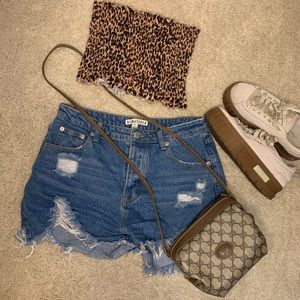 Cheetah print tube top